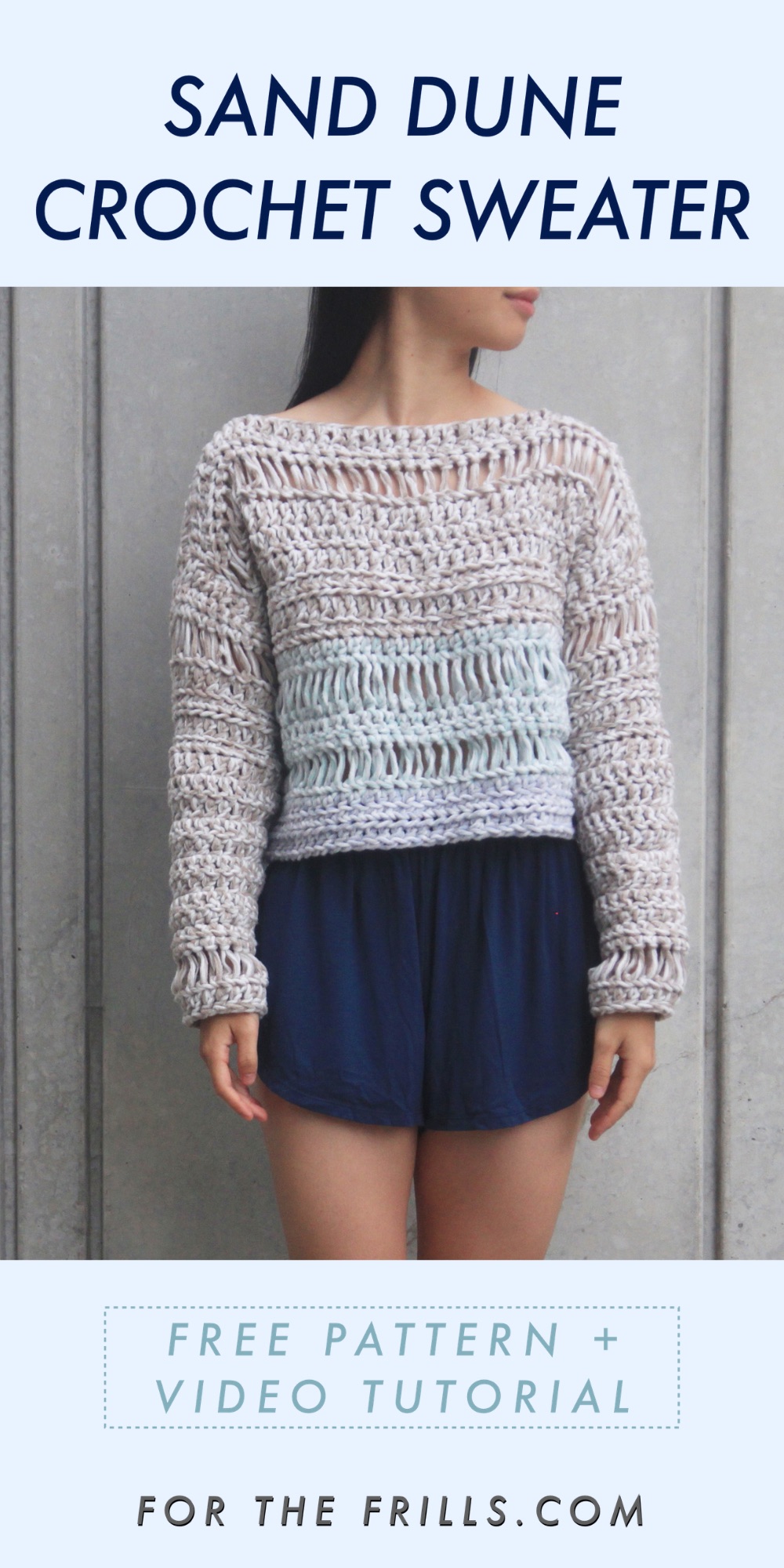pin image of cropped mesh crochet summer sweater