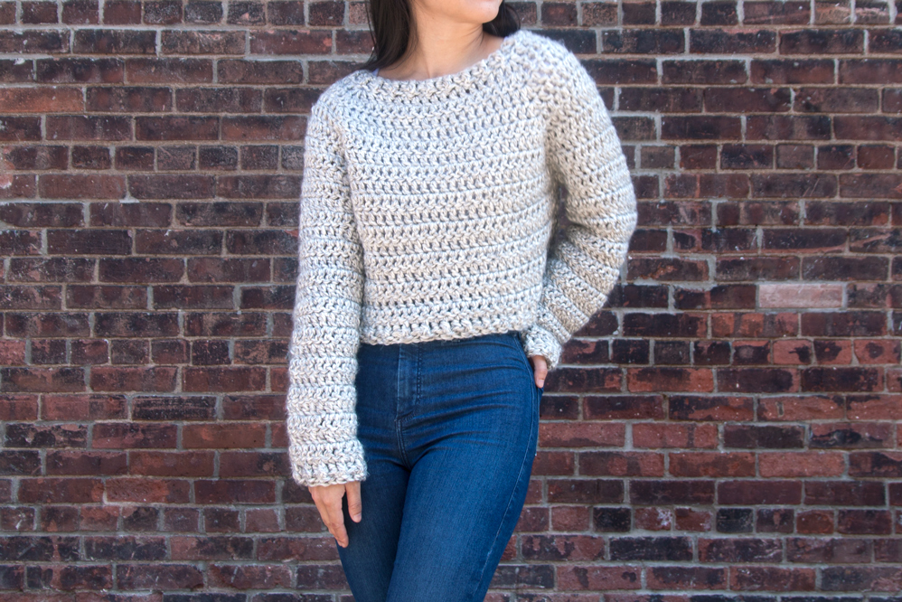 Quick & Chunky Crochet Sweater - free pattern + video | For The Frills