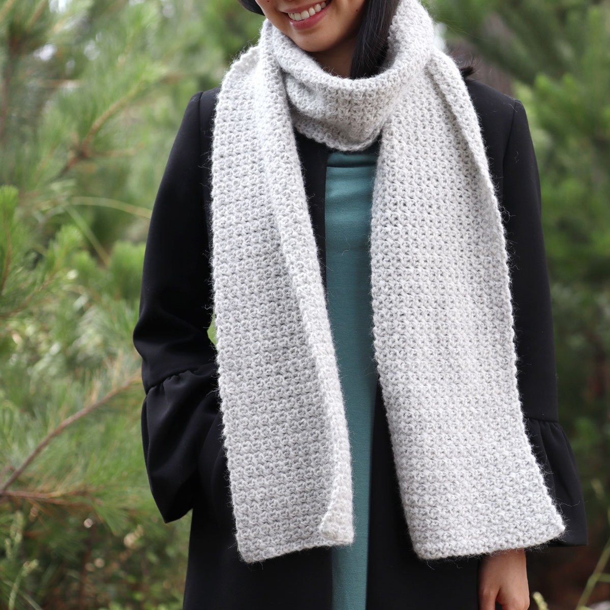 Beginner Crochet Scarf – In The Clouds Scarf - free pattern + video