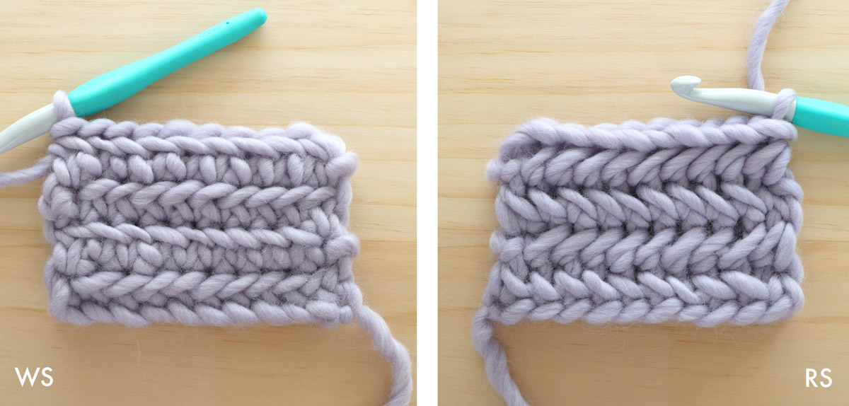 chevron crochet stitch right side wrong side