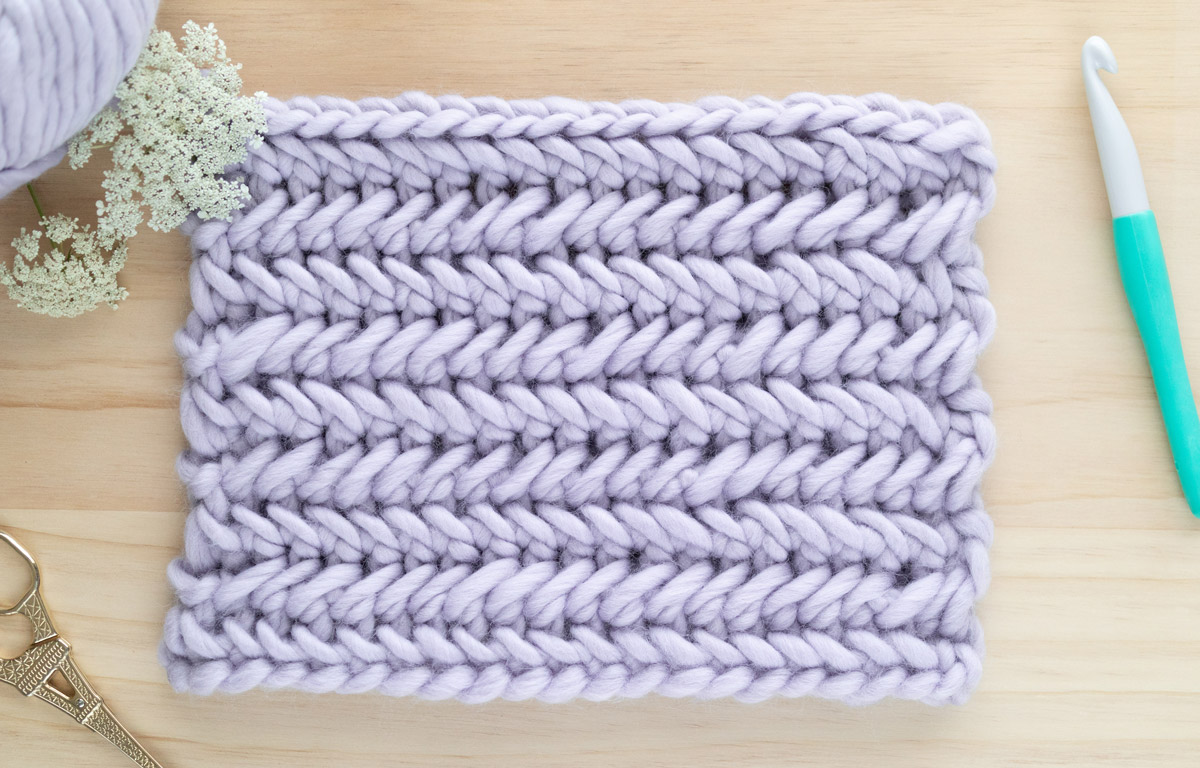 chevron single crochet stitch step by step tutorial clover 12mm crochet hook