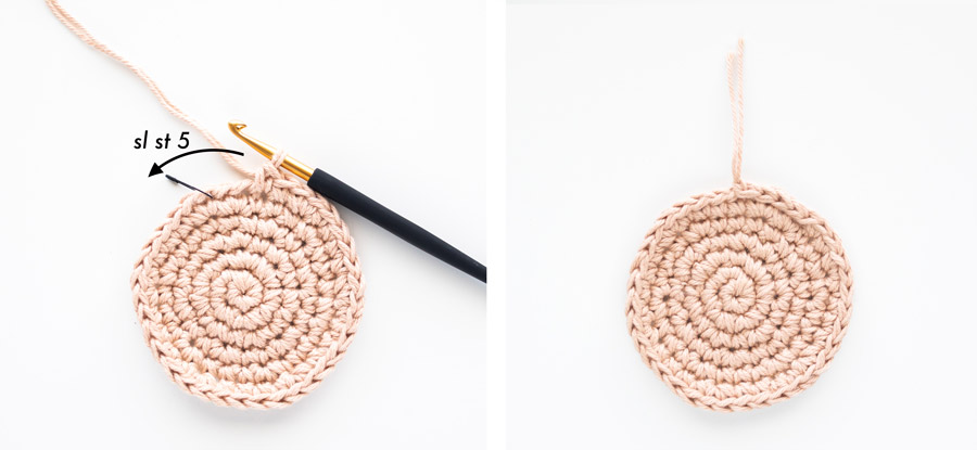 how to crochet a spiral and finish ends