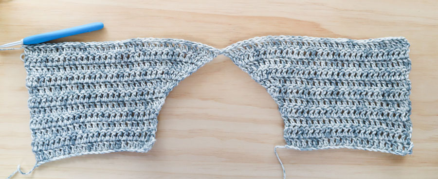 v neck crochet sweater neckline free tutorial