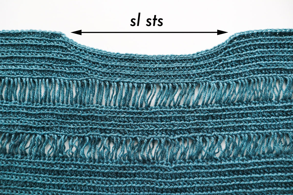 short rows sl st neckline on crochet top free patterntutorial