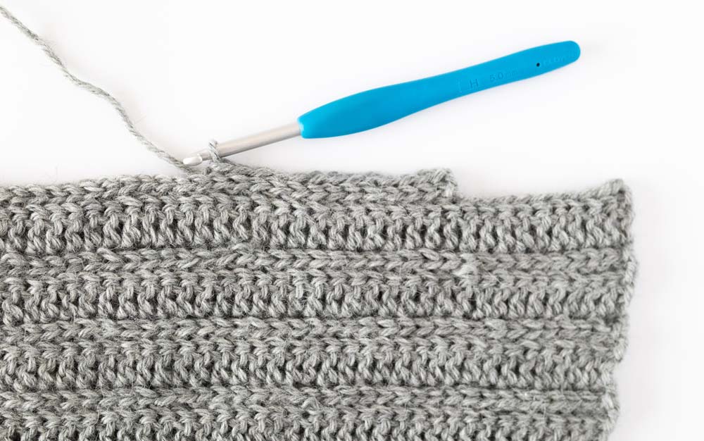 ribbed crochet cardigan back loop slip stitches
