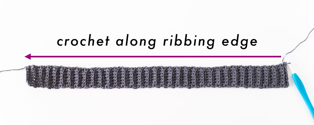 single crochet back loop ribbing for mesh crochet tank top
